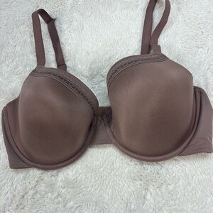 Wacoal Bra Womens 38DD Brown Underwire Padded Lace Trim Adjustable Straps #461